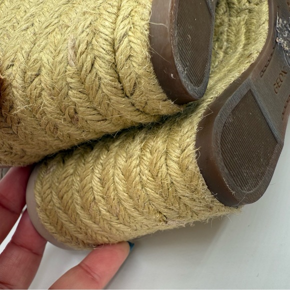 Geox Respira D Soleil Blush Pink Wedge Platform Espadrilles Peep Toes Size 38 - Picture 11 of 16